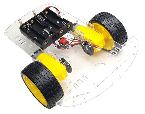 2WD RC Robot Car Kit for Arduino, ESP32, Raspberry Pi, Includes L298N Motor Driver and Sensors