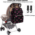 Dezcrab Backpack Backpacks Flamingo Baby Diaper Bag for Women, Large Capacity Waterproof Maternity Travel Nappy