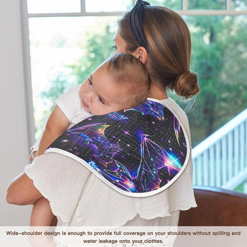 YETTASBIN Bat Muslin Baby Burp Cloth, Super Soft Absorbent Cotton Burp Rag Baby Bibs Feeding Cloth for Newborn Boys