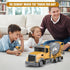 6 1:24 360 Fistone RC Cement Mixer Toy, Channel Truck with Lights, Electric Degree Stirring Vehicle, Rechargeable
