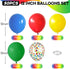 Red Blue Yellow Green Balloon Set, 12 Inch Helium Balloons for Video Game Party Rainbow Kid Birthday Carnival