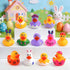 72 Pcs Easter Rubber Ducks - Easter Ducks Bag Fillers Ducking, Bathtub Toys, Party Favors, Classroom Game Prizes