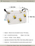 Rectangular Folding Laundry Basket, Waterproof Canvas Basket for Children's Room, Office, Clothes, Toys Storage (Bee)