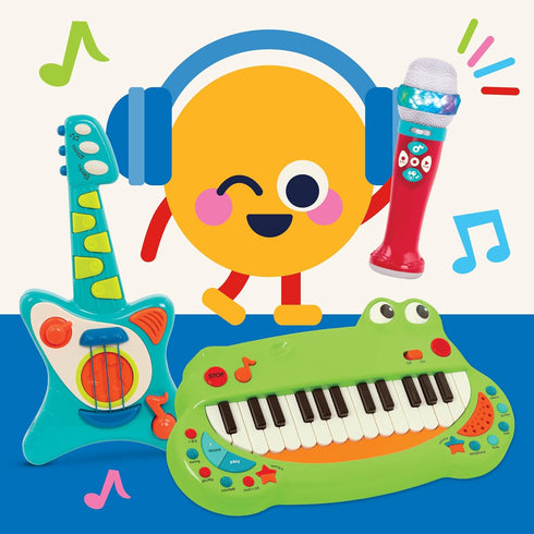5 Settings 2 Battat Toddler Musical Instrument Animal Keyboard Piano with Crocodile Piano Years+