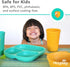 Re-Play Toddler Plates with Dividers - Set of 3, Dishwasher & Microwave Safe, Tulip