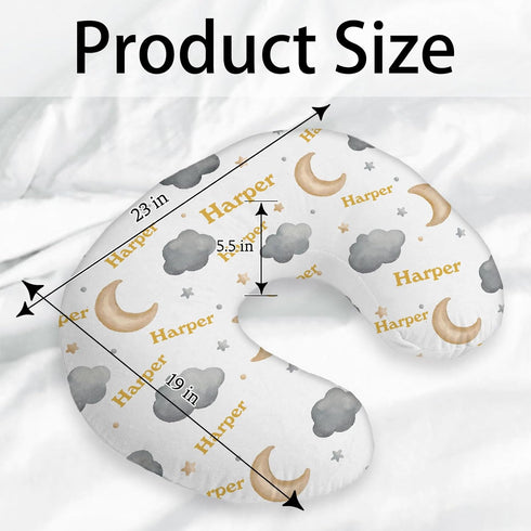 Yananka Custom Baby Nursing Pillow Cover Personalized with Name Customized for Boys Girls
