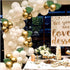 108pcs White Gold Balloon Garland Arch Kit, 5, 10 Inch 12" White Gold Confetti Balloons for Party Decorations