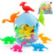 Baby Suction Cups - 16PCS Silicone Dinosaur Sucker Toys with Eggshell Storage, Sensory Bath Toys for Ages 4-8