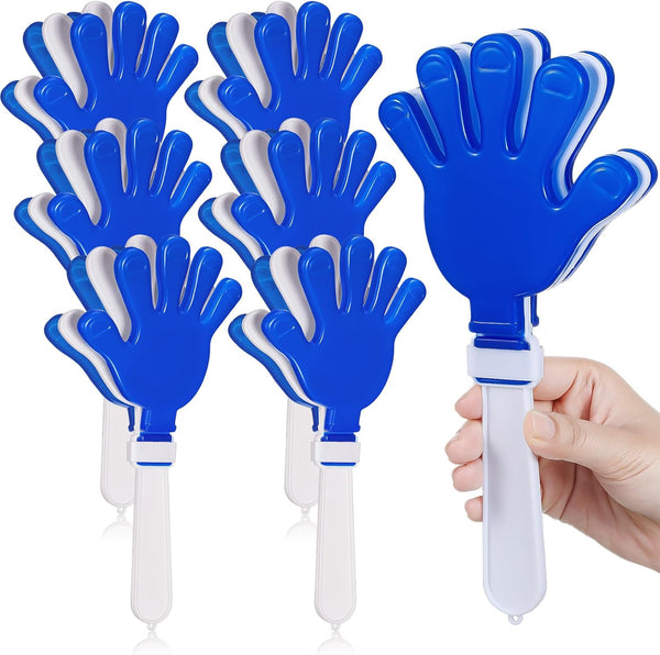 Poen 6 Pcs Jumbo 11 Inch Hand Clappers Noise Makers Giant Large Plastic