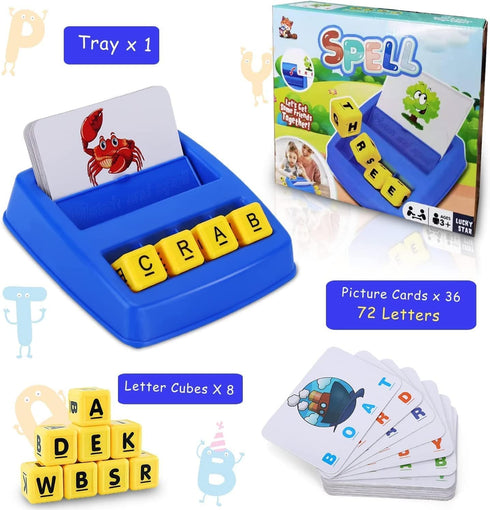 Lemofix 4 5 6 Matching Letter Spelling Games for Kids - Educational Learning Toys for Year Old Boys Girls Gifts