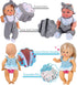 8pcs Baby Doll Clothes Dress - Newborn Accessories Gown Costumes with Schoolbag, Xmas Gift-wrap