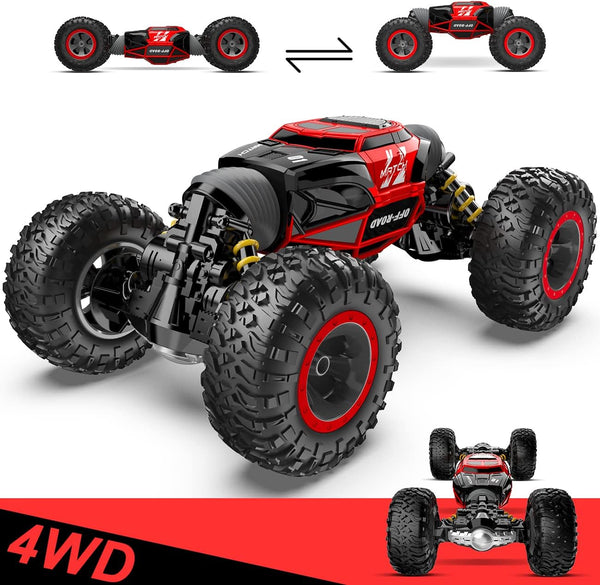 BEZGAR 1:14 Scale 4WD RC Crawler Truck, 15 Km/h All Terrain Electric Toy Car with Rechargeable Battery for Kids