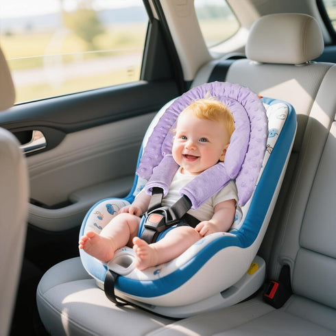 2 Infant Car Seat Insert, HNHUAMING Baby Car Seat Head & Body Support with Strap Pads, Ultra Soft Newborn Preemie