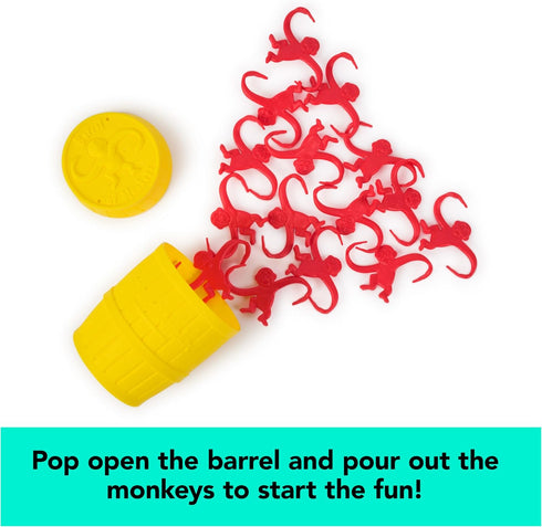 Barrel of Monkeys Retro Linking Family Game, Classic Preschool Games for Family Game Night, Ages 3+