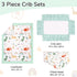Set 3 Set Baby Bedding for Boys Girls, Pieces Nursery Bedding for Newborn Infant, Includes Comforter, Fitted Sheet, Bed