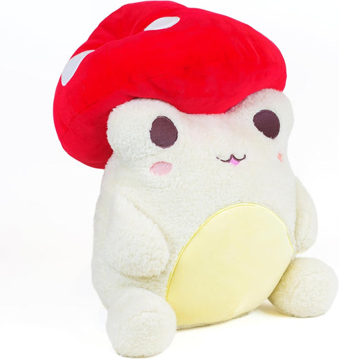 Cuddle Barn PlushGoals - Hug Sized Wawa The Froggie Soft Red Mushroom Stuffed Animal, 15 Inches