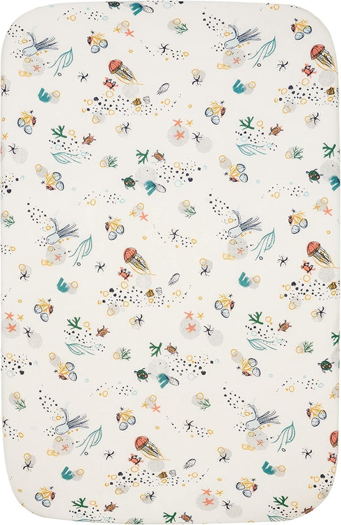 Pack 2 Tutti Bambini Bedside Crib Starter | Crib Fitted Sheets with an Interlock Coverlet | Our Planet