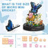 Flower Bouquet Butterfly Building Set, Bonsai Tree Flowers Building Blocks with Dust Cover, 530 PCS Micro Bricks Botanical Collection Kit, Birthday Gift for Women Girlfriend Adults 12+