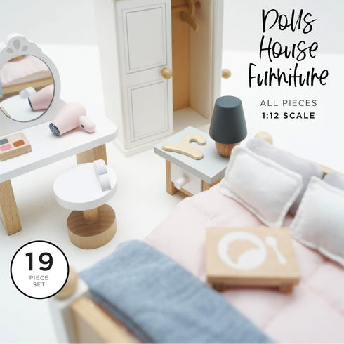 Le Toy Van Wooden Daisylane Master Bedroom Dolls House, Accessories Play Set