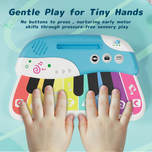 1-3 3 12 1-4 Baby Piano Keyboard Toy for Toddlers, Touch Sensor Toddler Piano for Toddlers Baby Musical Toy w/ Modes