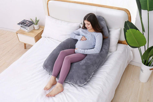 AS AWESLING Pregnancy Pillow, U Shaped Full Body Pillow, Nursing, Support and Maternity Pillow for Pregnant Women