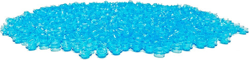 1050PCS Transparent Blue 1x1 Round Plates | Bulk Building Blocks Parts and Dots Pieces Compatible with Leading Brands