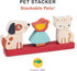 Pet Stacker - 7pcs Wooden Animal Stacker Toddler Toy - Natural Wood Educational Toy for Age 12M+