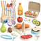 Wooden Play Food Toys for Kids - Pretend Play Kitchen Accessories Toy