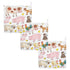3 Pack 12 12 Inch Cow Pig Sheep Chick Burp Cloths for Boys Girls, Farmhouse Animals Muslin Washcloths, Newborn Face