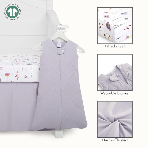 3 Set, Set, Evolur Be Wild Piece Crib Bedding Machine Washable, Soft and Breathable Toddler Bedding Includes Fitted