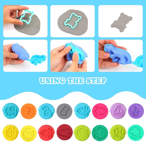 144 Set 3-8 PCS Dough Tools for Kids Ages Includes Letter & Number Cutters, Animal Cutters, Dinosaur Molds, Extruder