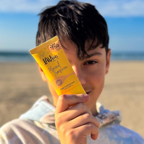 50 1.69 oz LAV Kids Mineral Sunscreen, SPF UVA & UVB Protection, fl.