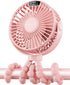 SWEETFULL Portable Stroller Fan with LED Display, 4 Speed Rechargeable Mini Clip