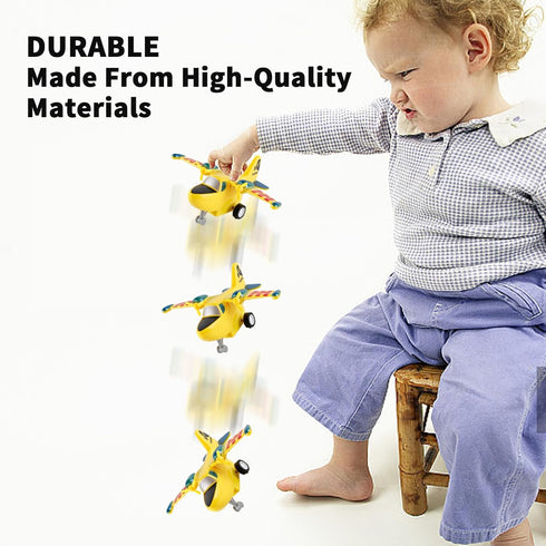 UXRPTU Playset 3-5 Pack Pull-Back Airplane Toy Boys Plane for Toddlers Variety of Helicopters Stealth Bombers Fighter