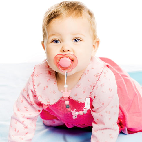 60 Pieces Pacifier Clips Holders Plastic Suspender Clips for Pacifiers, DIY Teething Toys, Baby Blankets, Bib, 12 Colors