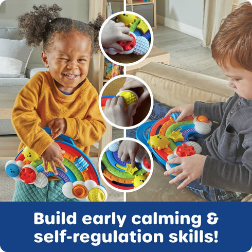 Learning Resources Rainbow Busy Board - Montessori Busy Board, Toddler Sensory Toys, Boy and Girl Travel Toys