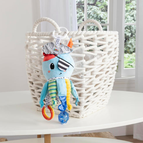 0 Lamaze Clip On Car Seat and Stroller Toy - Captain Calamari - Crinkle Car Seat Toys and Stroller Toys - Sensory Toys