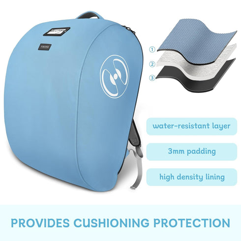 Backpack YOREPEK Padded Stroller Travel Bag for Airplane, Fits for Doona Stroller with isofix Base, Sturdy Stroller Bag