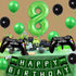8th Birthday Decorations for Boys, Level Up Video Game Party Supplies, Green Black Balloons, Game Controller Banner