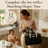 DOKUS & CO Premium Wet Dry Diaper Clutch Structured Waterproof Baby Organizer with Wrist Strap + Matching Washable Wet