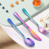 LIANYU 9-Piece Rainbow Kids Silverware Set, Stainless Steel Toddler Utensils Flatware Set, Child Cutlery Tableware Set for 3, Include knife Fork Spoon, Mirror Finished, Dishwasher Safe by LIANYU