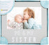 Pearhead Me & My Sister Sentiment Photo Frame - Big Sister or Brother Gift, Gray