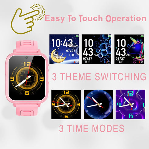 Kids Smart Watch Gift for Girls Age 3-12, Touch Screen with 24 Games, Music Player, Camera, Birthday Gifts
