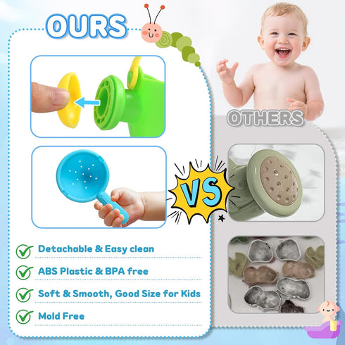 1-3 12+ 1+ 13 Zeewoo Baby Bath Toys for Kids Ages Toddler Bath Toys Mold Free Bathtub Toys for Months Pool Water Table