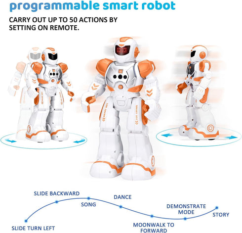 6 7 8 9 KingsDragon Robots Toy for Kids, RC Gesture Sensing Toy, Interactive Walking Singing Dancing Robot Birthday