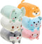 Leitee 6 Pcs Stuffed Animals Plush Bulk 8 Inch Cute Plushies Toys