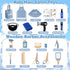Set, Barber Shop Pretend Play Kids Shaving Kit Wooden Hair Salon Toys for Boys with Wearable Beard, Electric Shaver