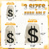 4Pcs Halloween Prop Money Bags 6.3 x 9 Inches with Dollar Sign for Bank Robber Costume Pirate Cosplay