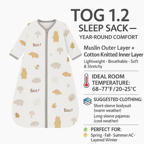 Baby Wearable blanket with Sleeve Muslin Cotton Toddler Sleep Sack Wearable blanket Lightweight