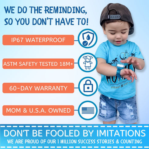 Potty Watch for Kids Potty Training, Water-Resistant Watch with Flashing Lights and Music, Blue